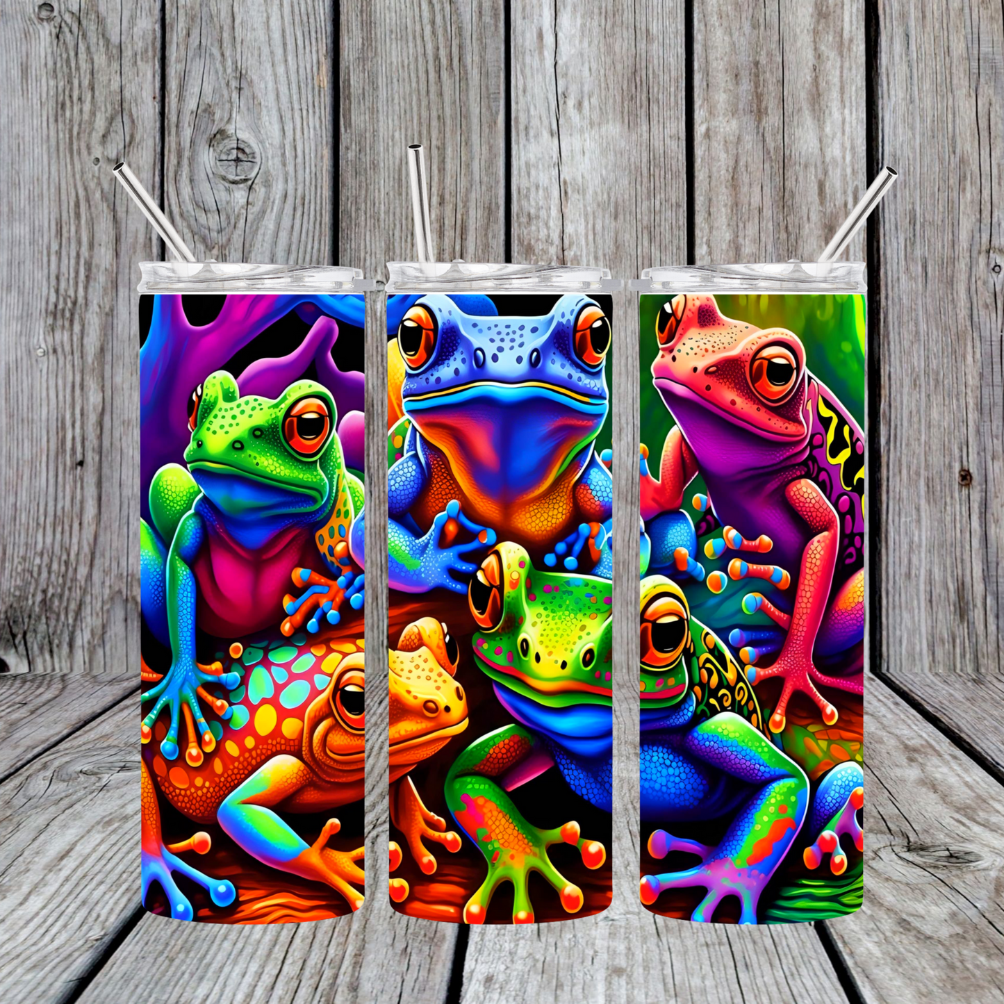 Stainless Steel Sublimation Tumbler Frogs