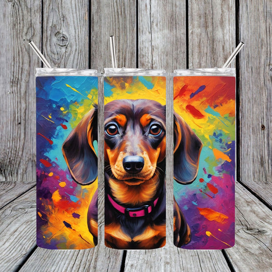 Stainless Steel Sublimated Tumbler Dachshund