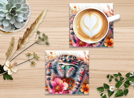 Drink Coasters Pack Of Two Jumping Spider