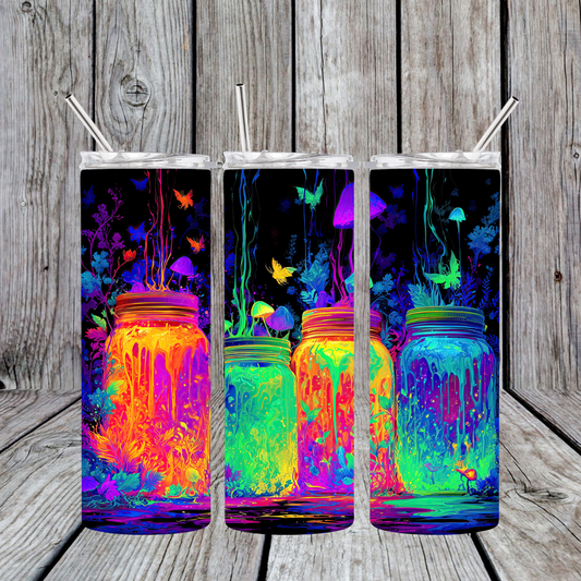 20 oz Stainless Steel Sublimated Tumbler Glowing Jars