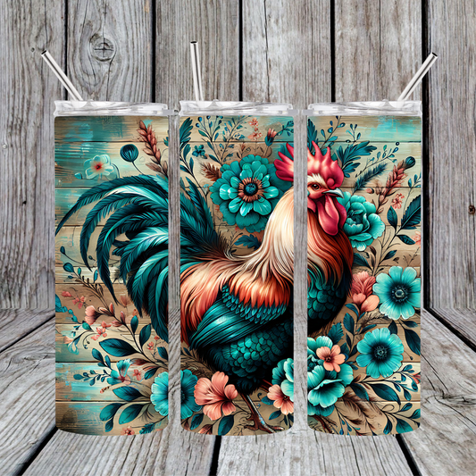 20 oz Stainless Steel Sublimated Tumbler Rooster